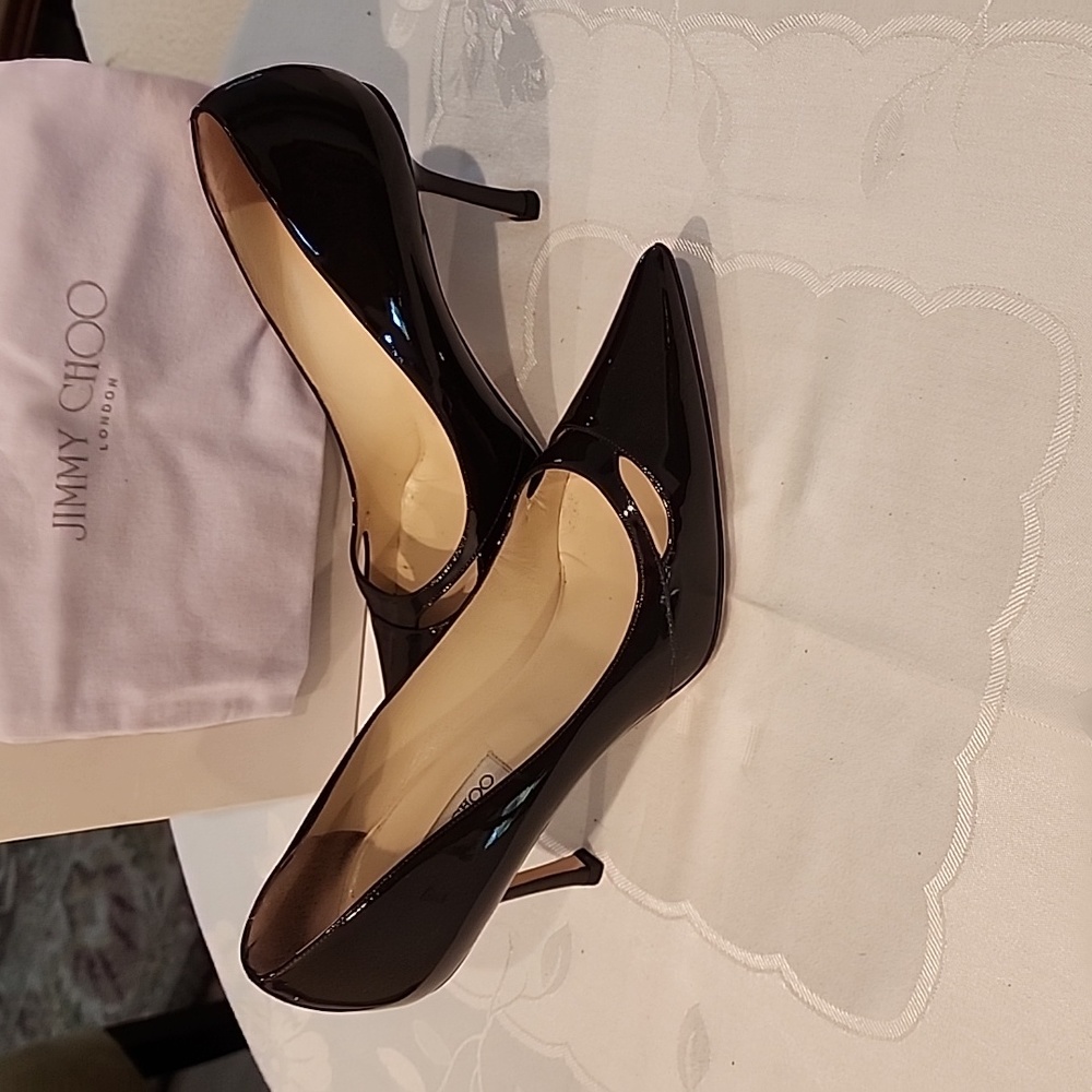 Jimmy Choo Patten Black Heels View 5